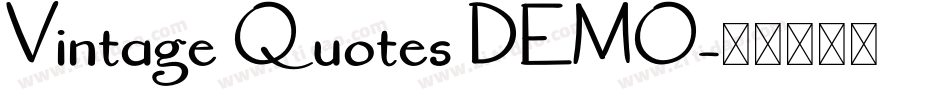 Vintage Quotes DEMO字体转换